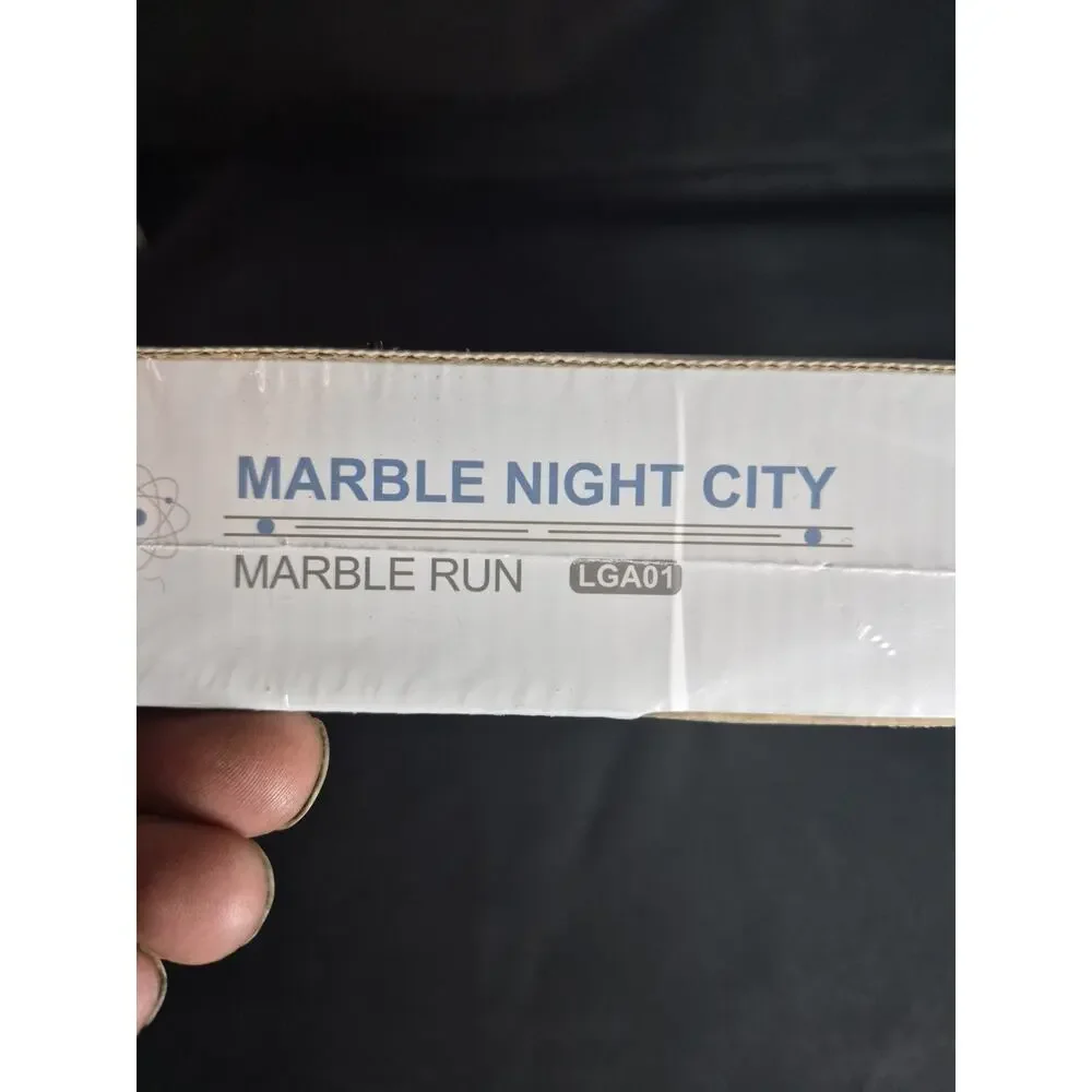 ROKR 3D-Marble Night City Marble Run LGA01 Gears/Steel Balls Wood Puzzle Sealed